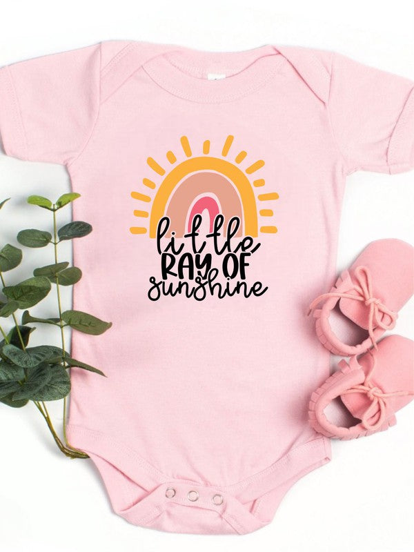 Pink - Girl Little Ray Of Sunshine Baby Onesie