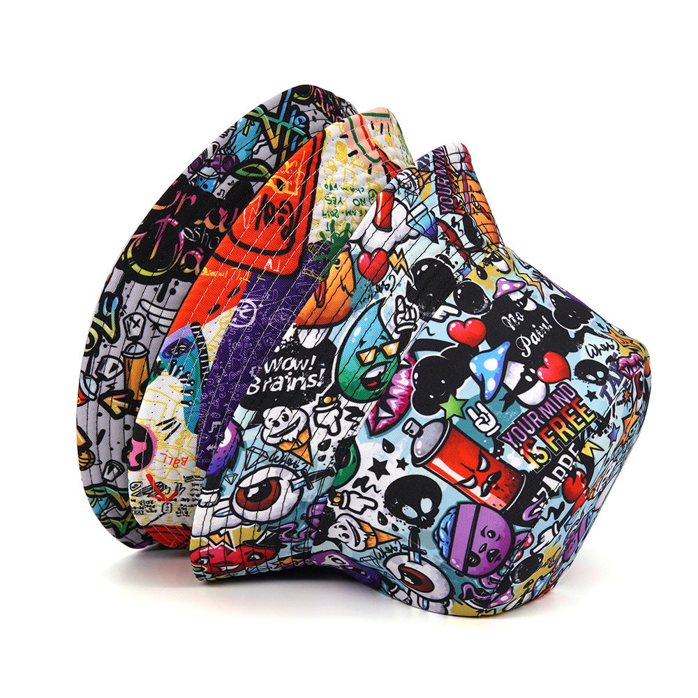 Cartoon Pattern Double Bucket Hats