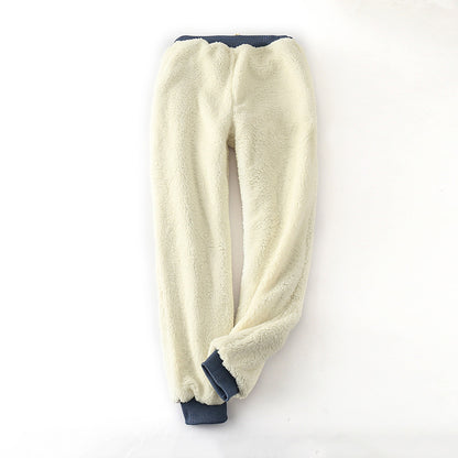 Lamb velvet padded sweatpants