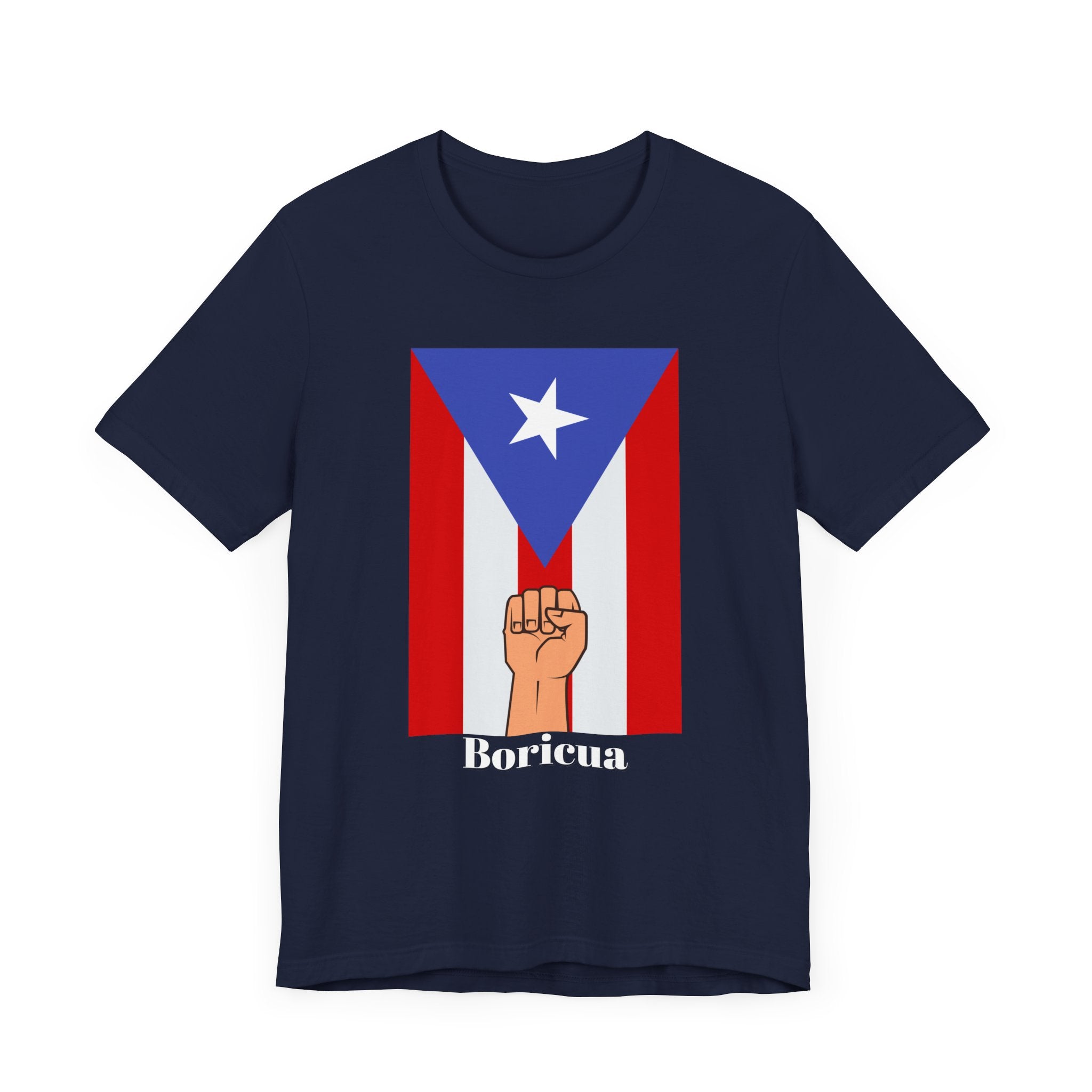 Navy Boricua- Unisex Jersey Short Sleeve Tee