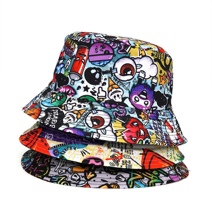 Cartoon Pattern Double Bucket Hats