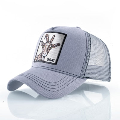 Animal Net Embroidered Baseball Hat Sunshade