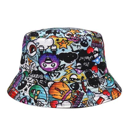 Cartoon Pattern Double Bucket Hats