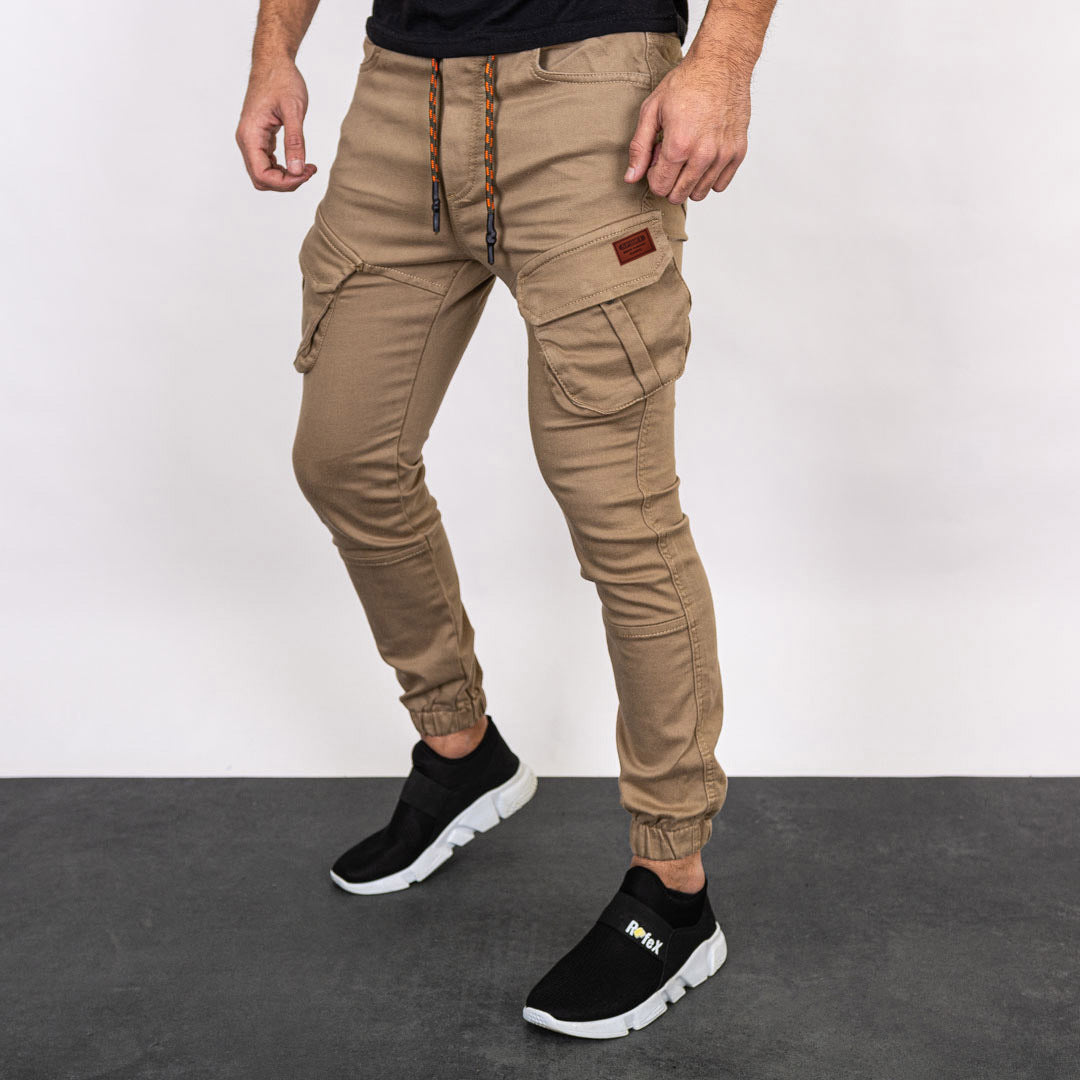 New Style Solid Color Casual Trousers Men&