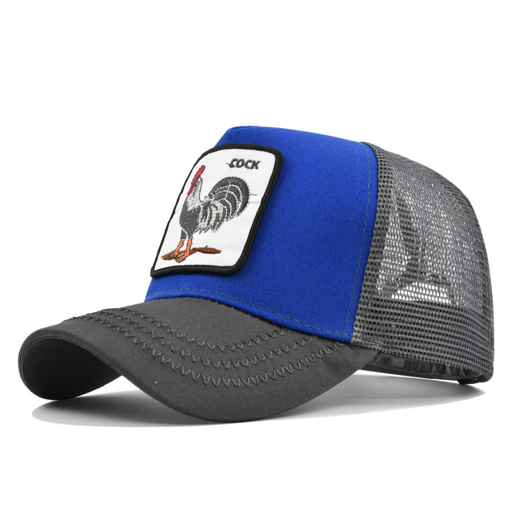 Rooster Animal Embroidered Baseball Mesh Hat