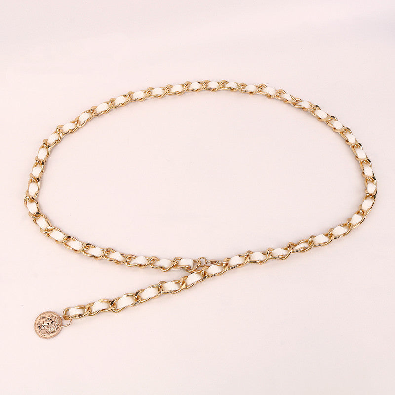 Metal Tassel Fashion Catwalk Waist Chain Fashion Temperament Single Circle Retro Pendant