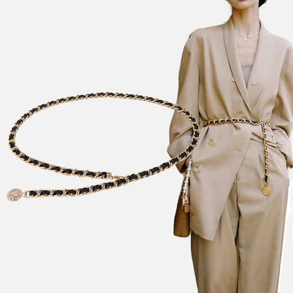 Metal Tassel Fashion Catwalk Waist Chain Fashion Temperament Single Circle Retro Pendant