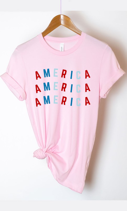 Red and Blue America Graphic Tee