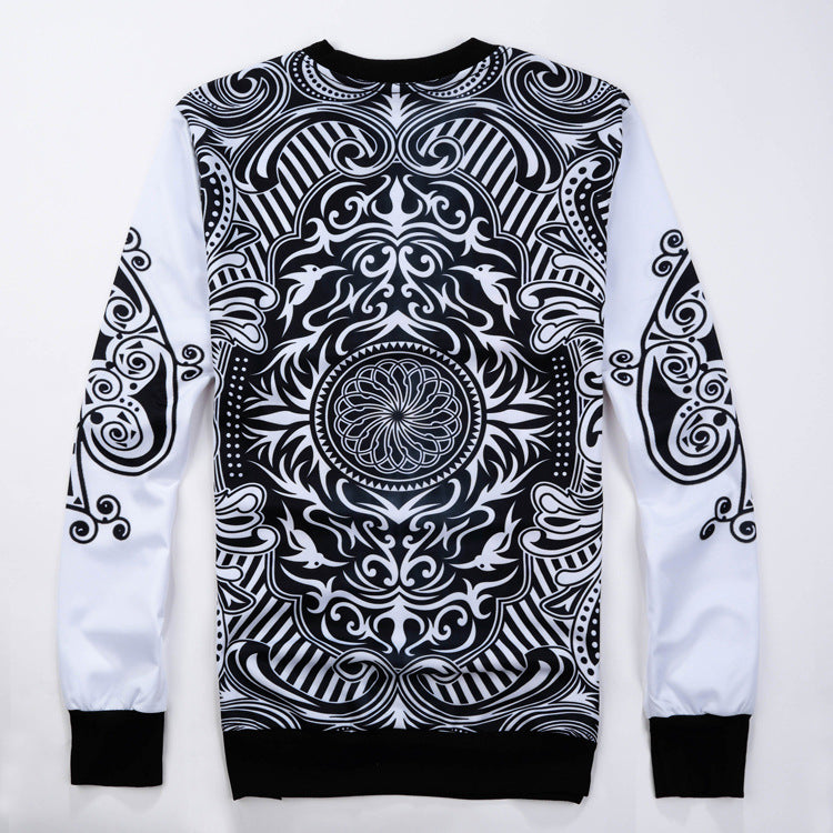 Long Sleeve Poker Print Shirt