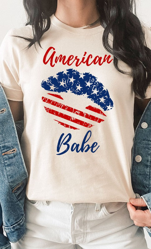 American Babe Lips Plus Size Graphic Tee