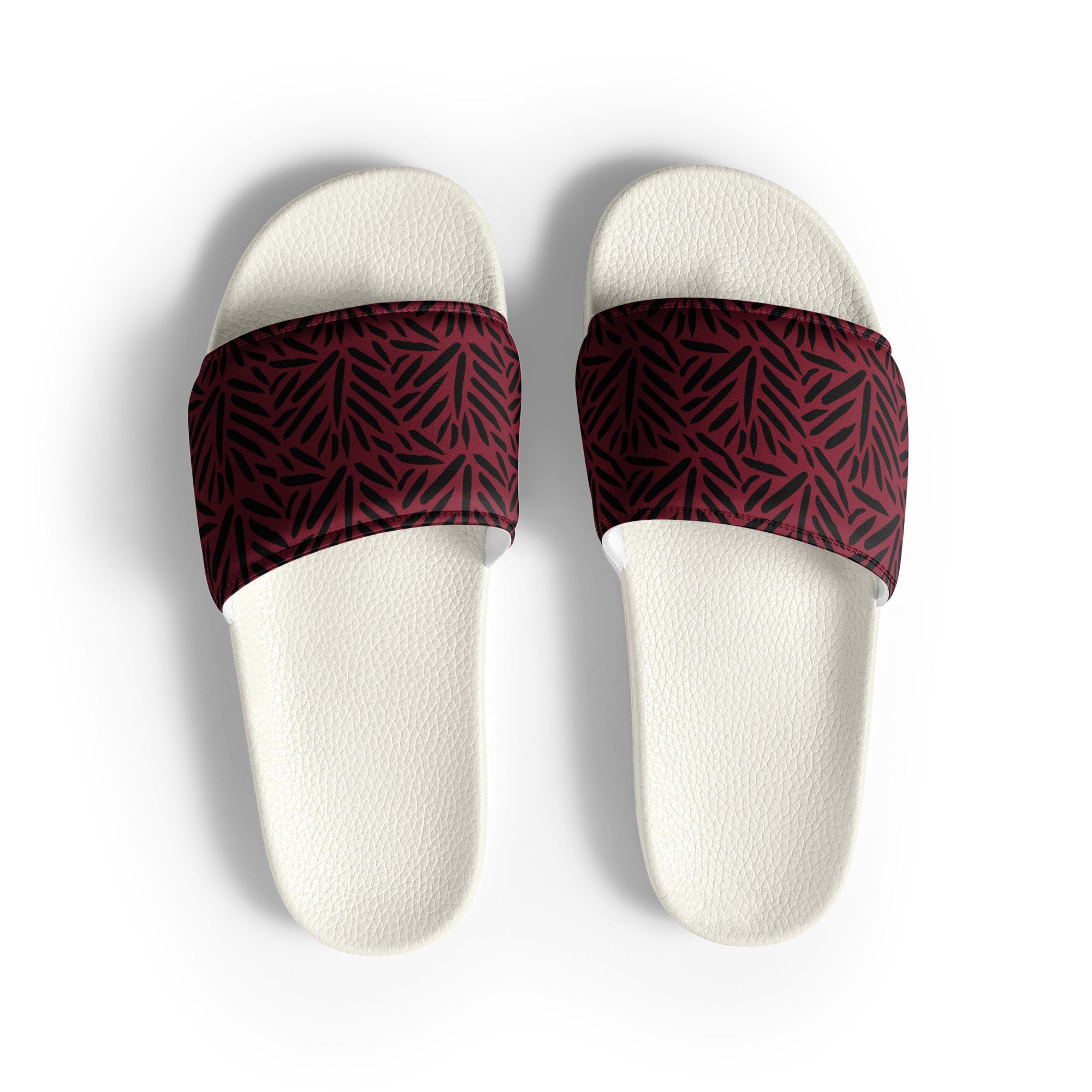 Men’s Brushstroke slides (Burgundy / Black)