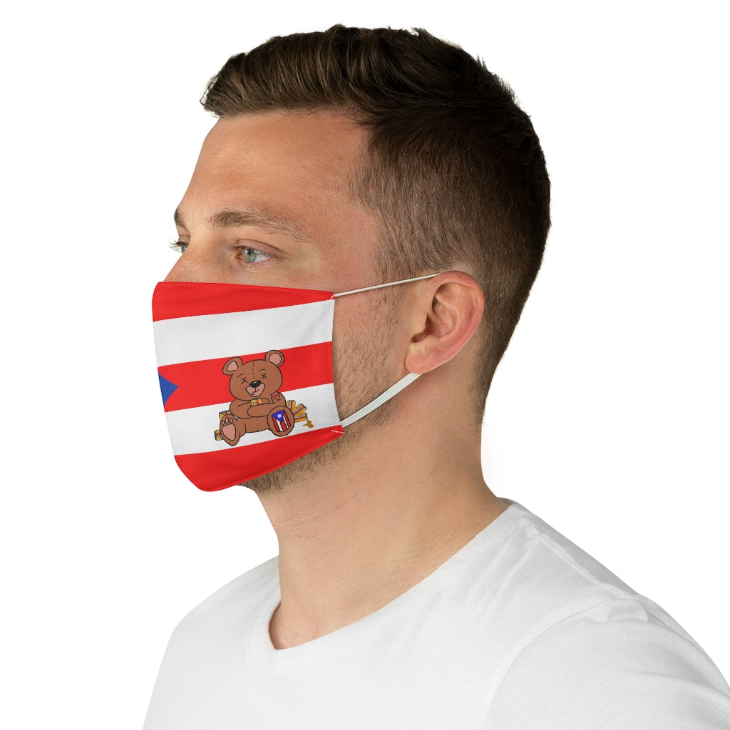 PR Flag, drunk Teddy Fabric Face Mask