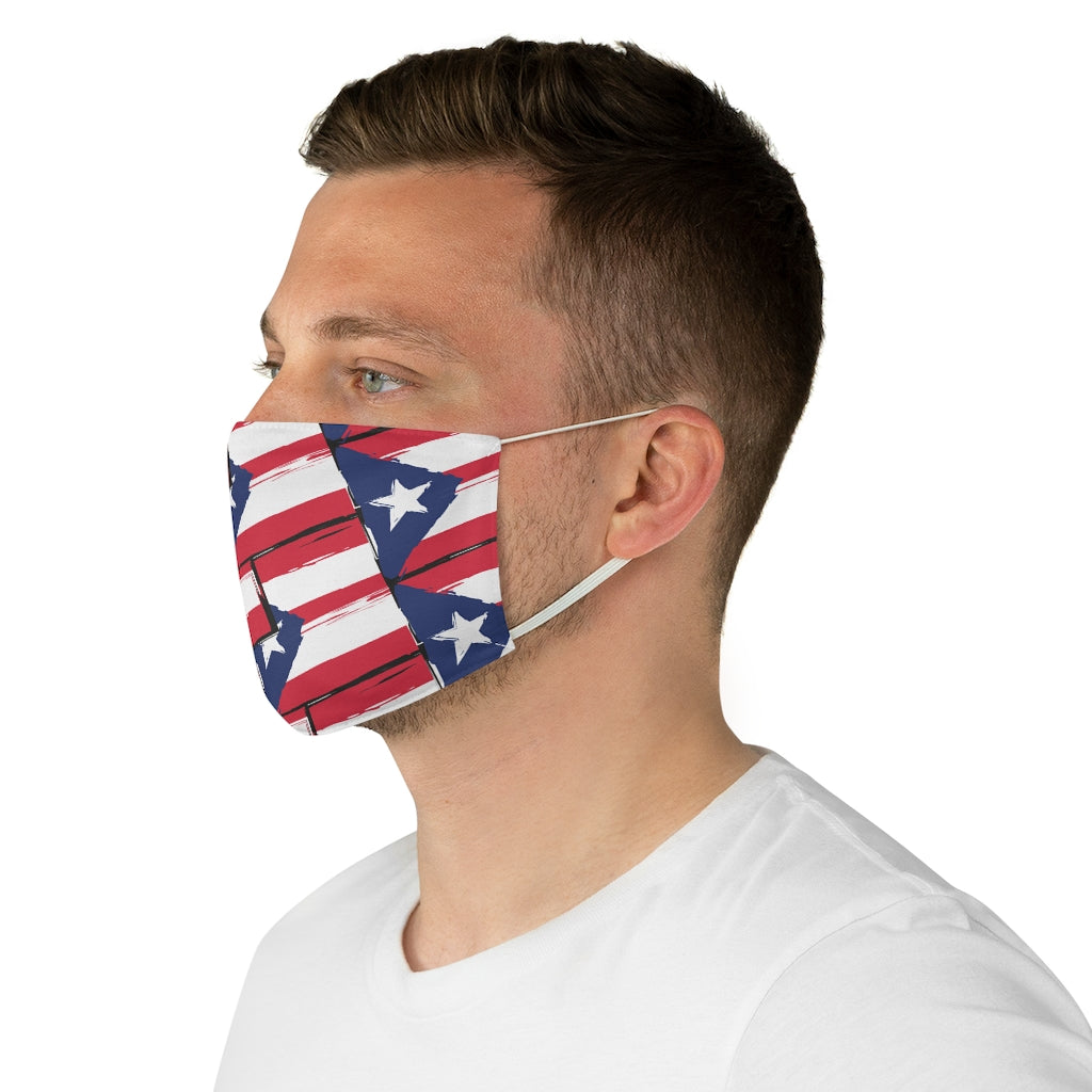 Puerto Rican Flag Fabric Face Mask