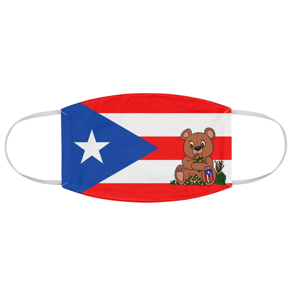 PR flag bear with Quenepas Fabric Face Mask