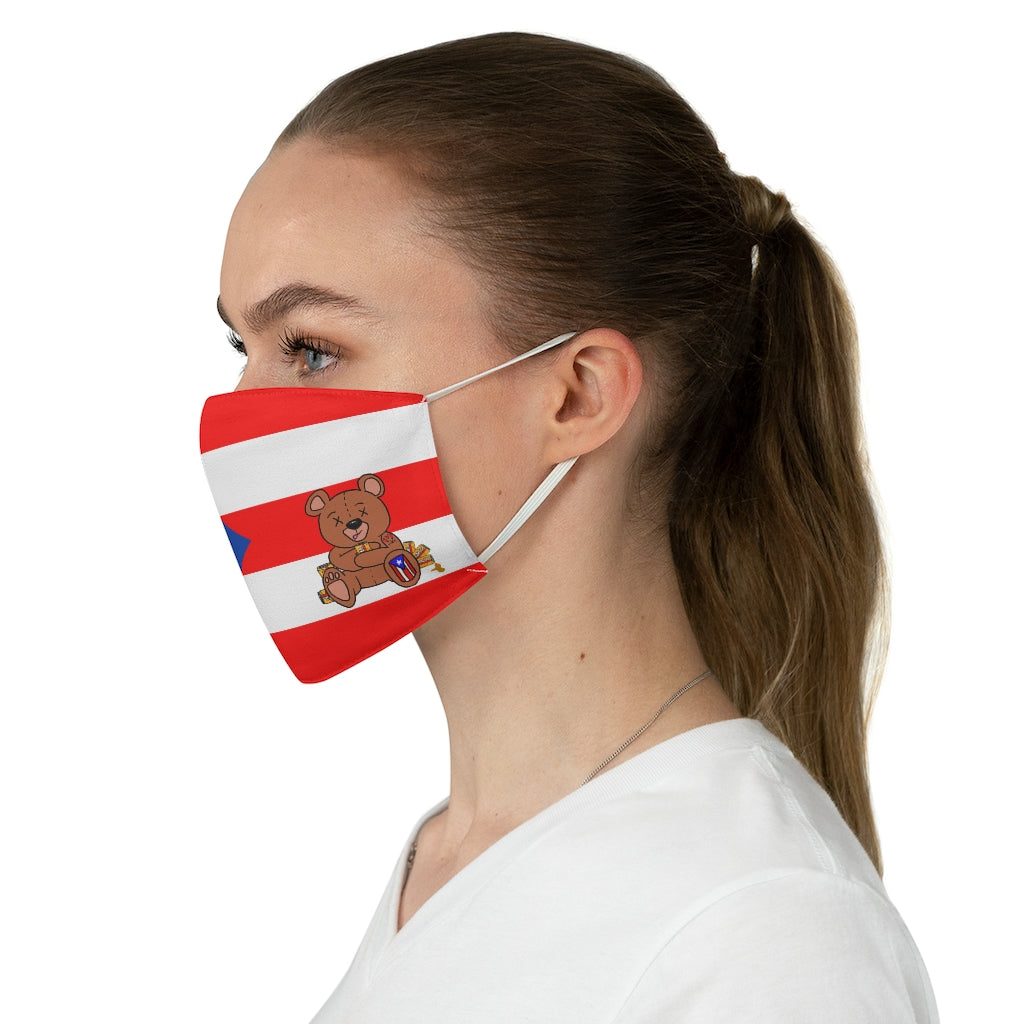 PR Flag, drunk Teddy Fabric Face Mask