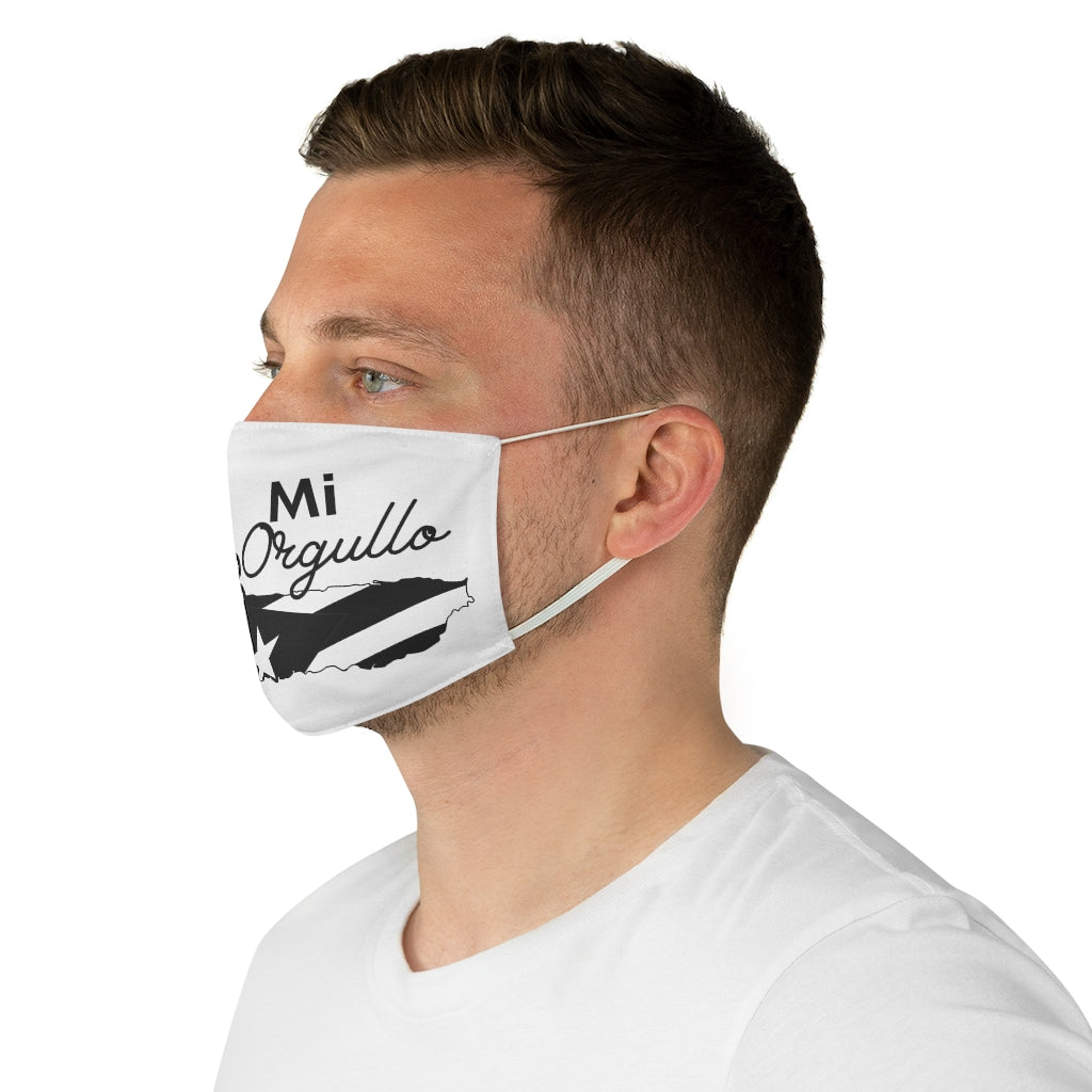 Mi Orgullo Black and White Coqui Fabric Face Mask