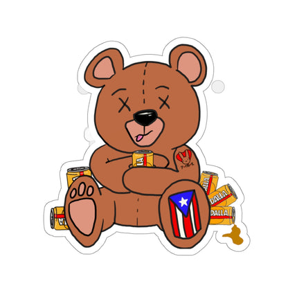 Drunk Teddy- Kiss-Cut Stickers