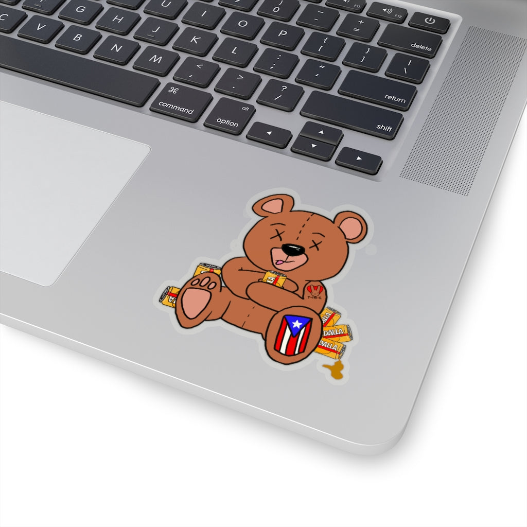 Drunk Teddy- Kiss-Cut Stickers