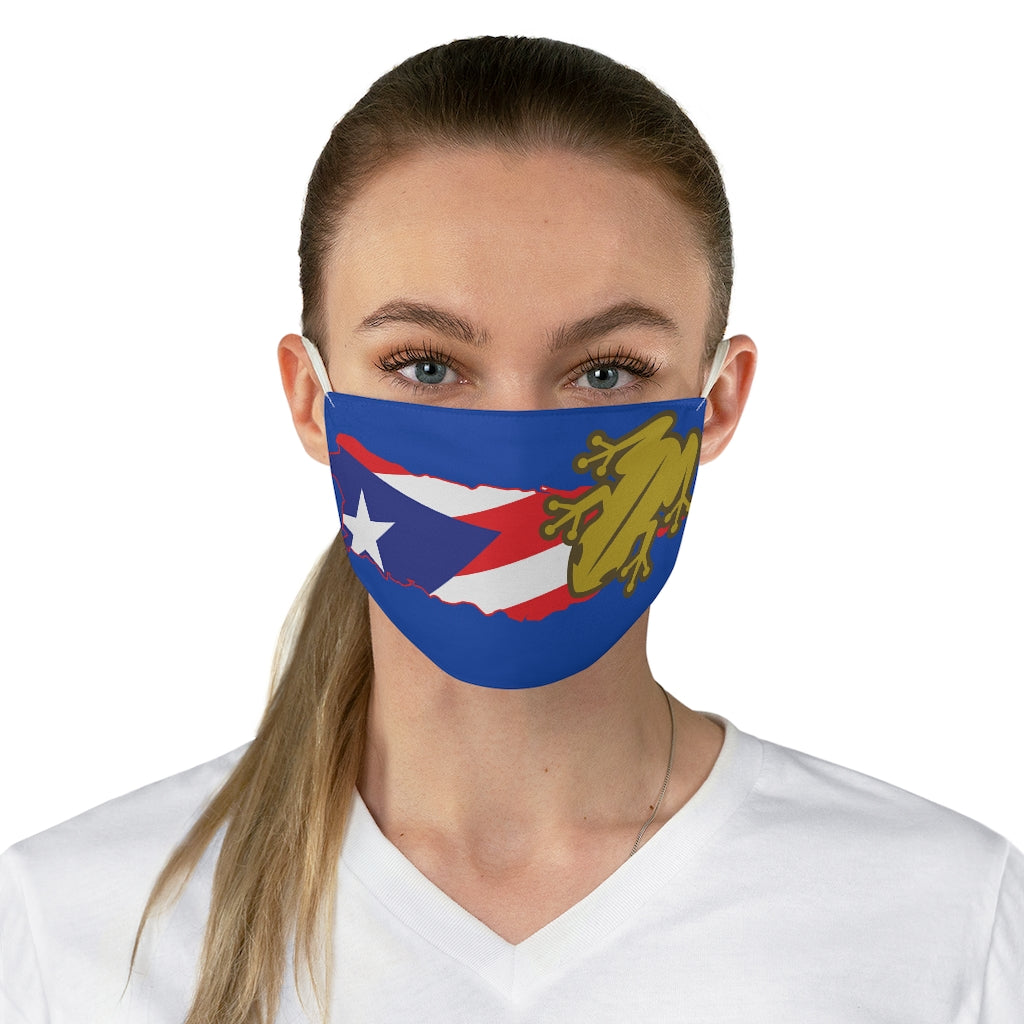 PR Brown Coqui Blue Fabric Face Mask