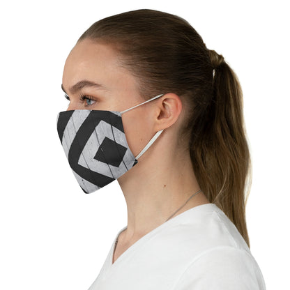 Black and White Fabric Face Mask