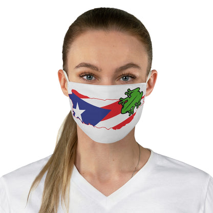 Coqui PR White Fabric Face Mask