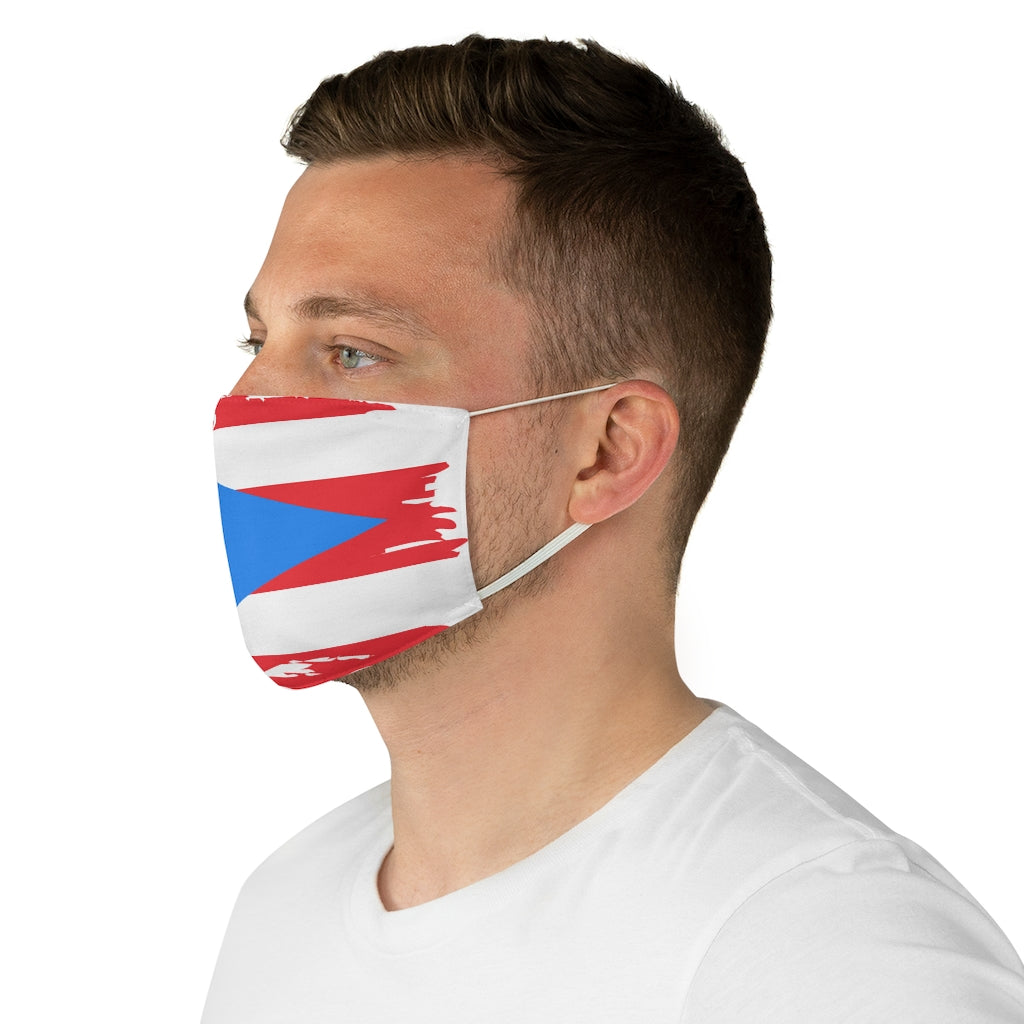 Light Blue PR Flag- Fabric Face Mask