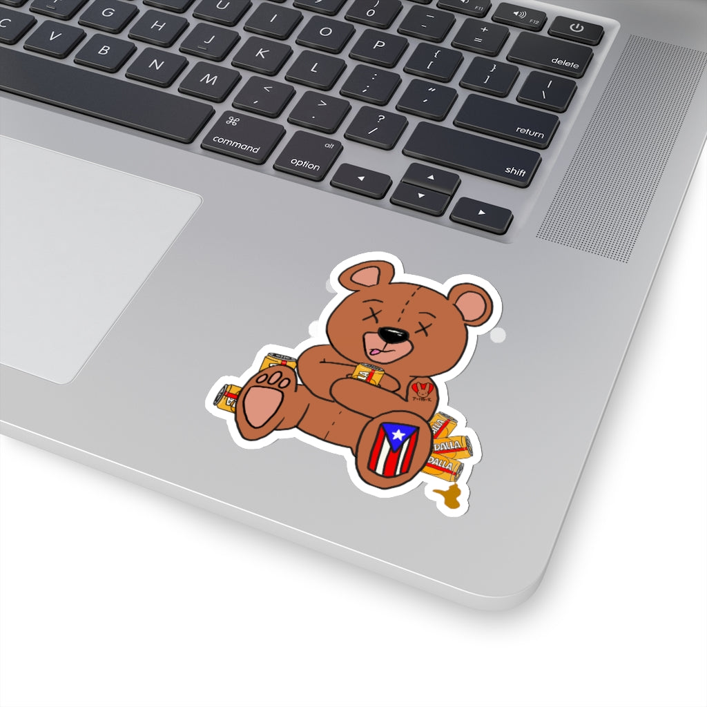 Drunk Teddy- Kiss-Cut Stickers