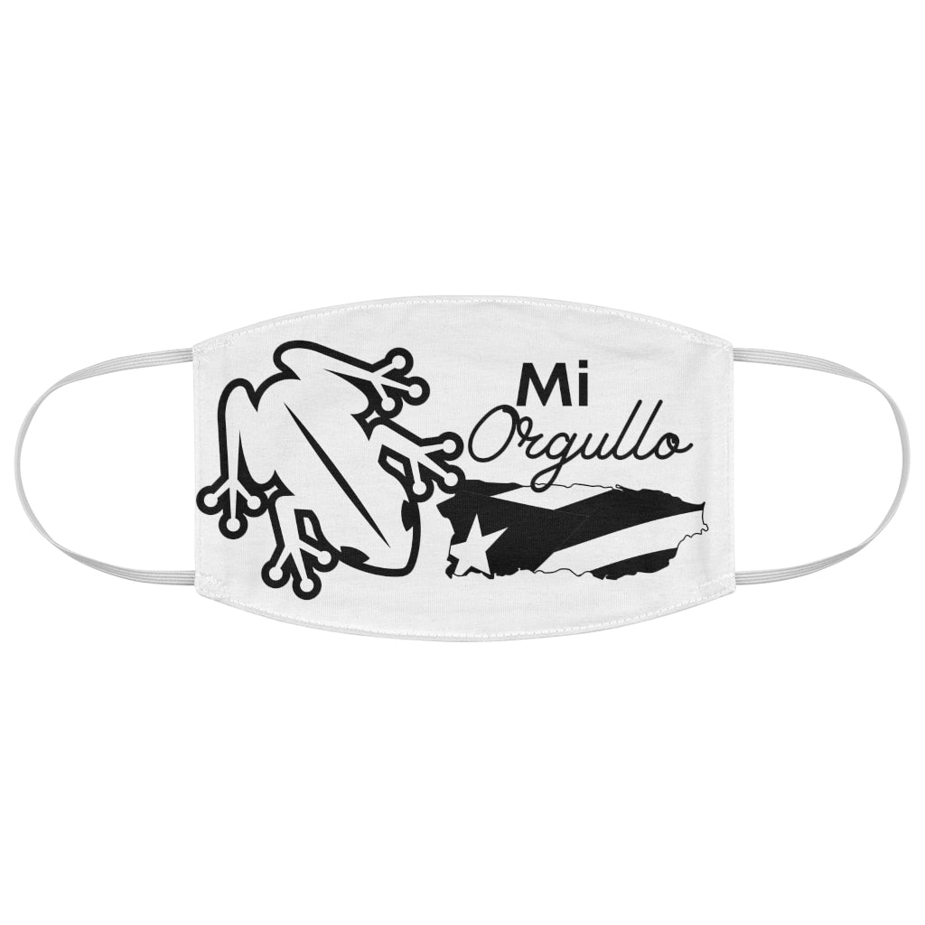 Mi Orgullo Black and White Coqui Fabric Face Mask