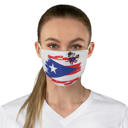 PR flag with Drunk Monopoly White Fabric Face Mask