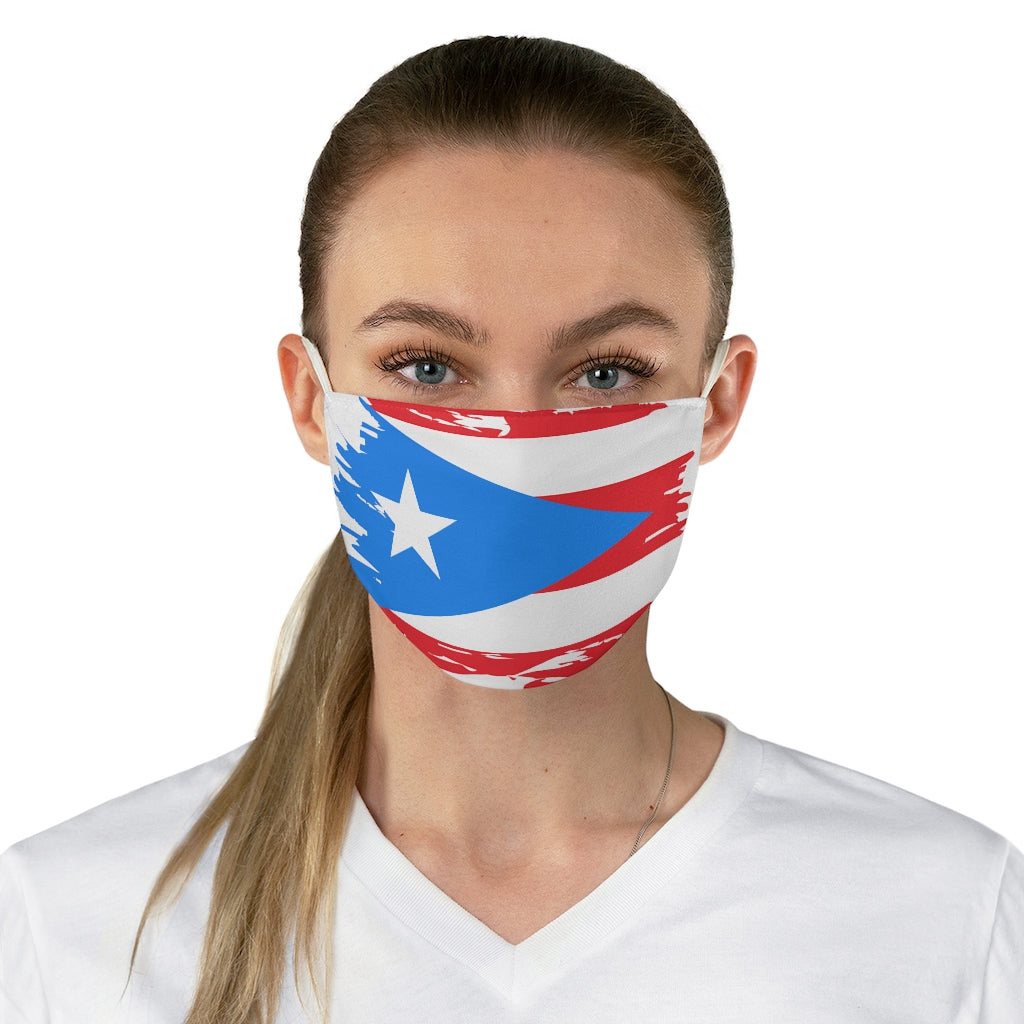 Light Blue PR Flag- Fabric Face Mask