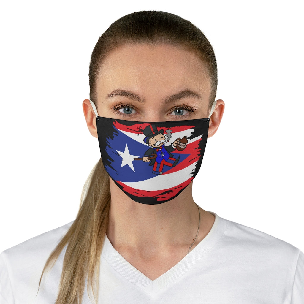 Drunk PR Monopoly Black Fabric Face Mask