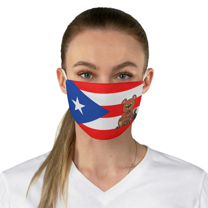 PR flag bear with Quenepas Fabric Face Mask