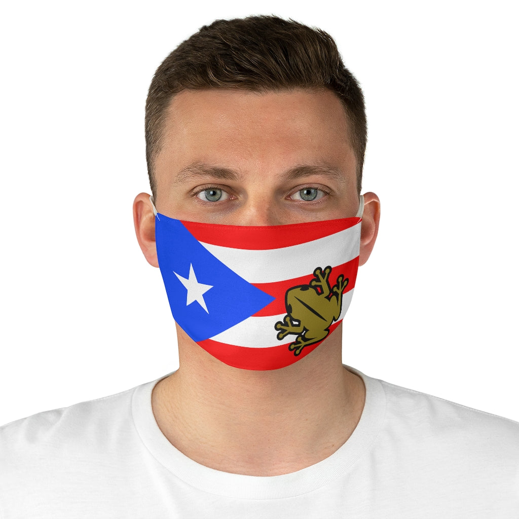 PR Flag Brown Coqui Fabric Face Mask