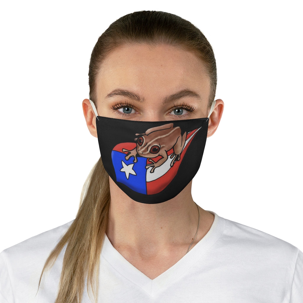 PR Leaf Coqui Black Fabric Face Mask