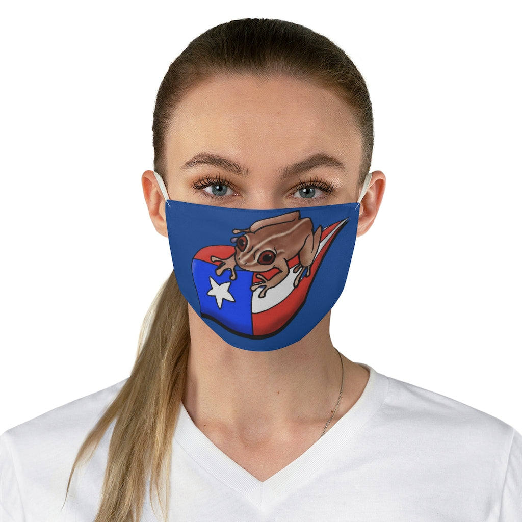 PR Leaf Coqui Blue Fabric Face Mask