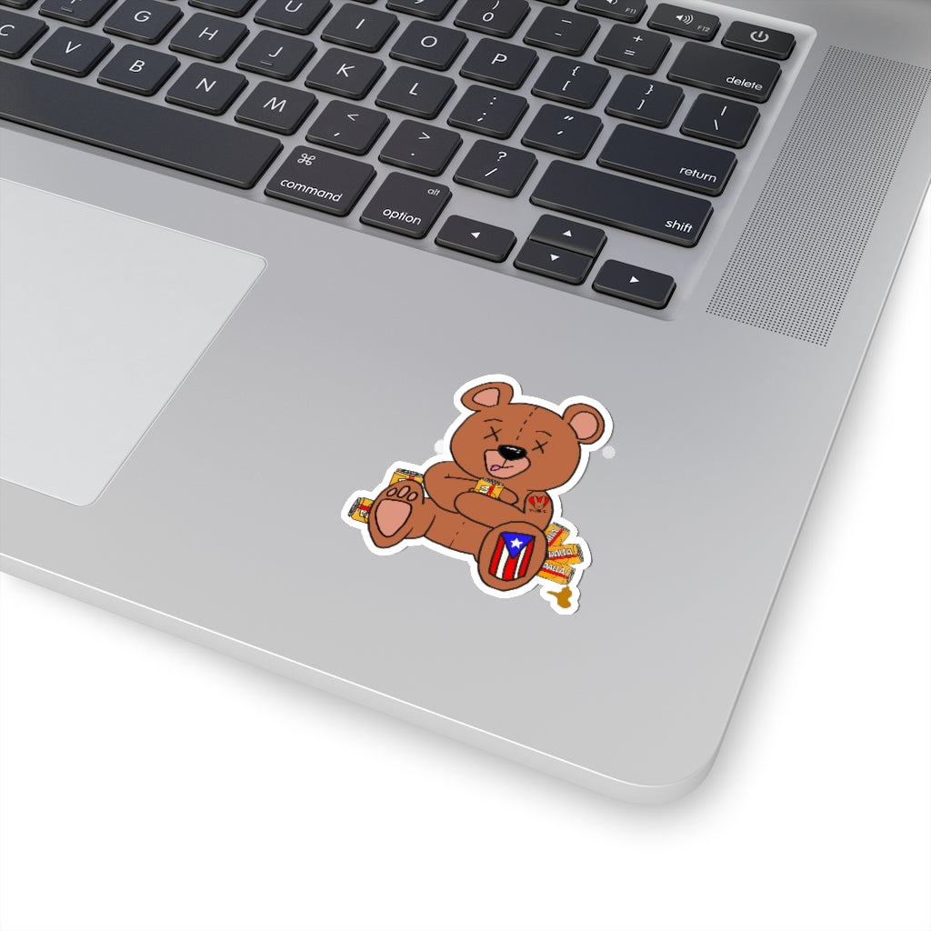 Drunk Teddy- Kiss-Cut Stickers