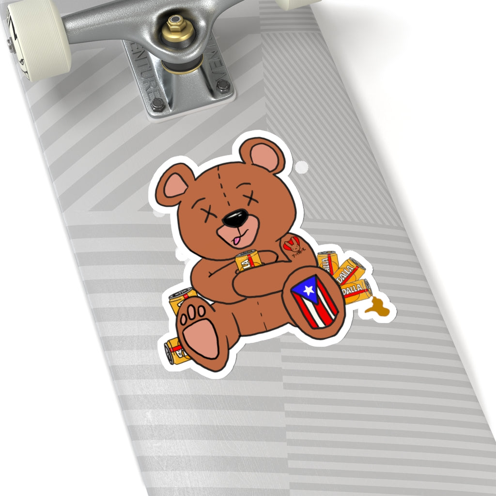 Drunk Teddy- Kiss-Cut Stickers