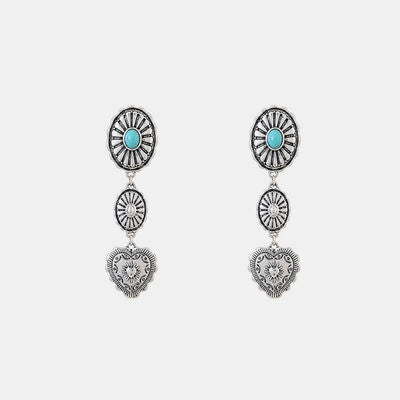 Heart Alloy Dangle Earrings