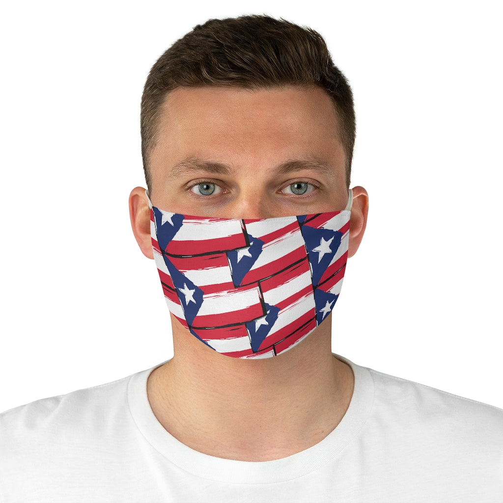 Puerto Rican Flag Fabric Face Mask