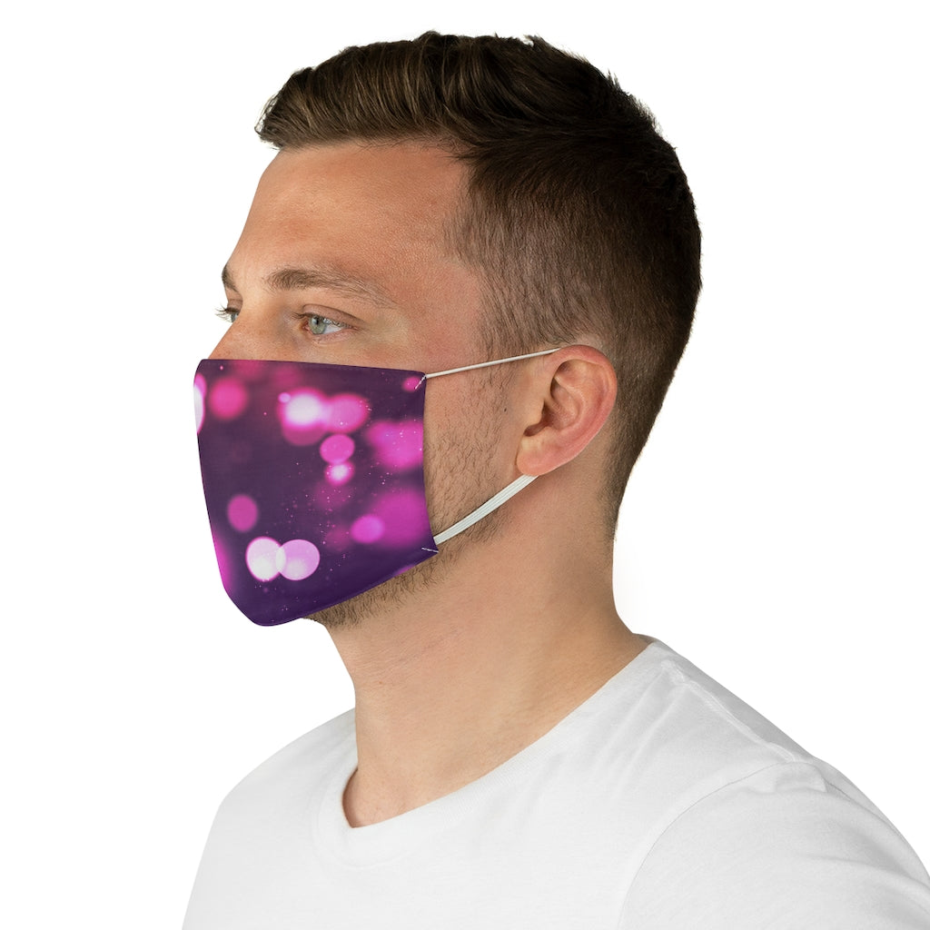 Pink and Purple Spotted Fabric Face Mask