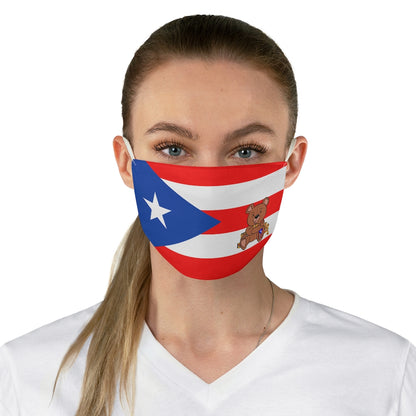 PR Flag, drunk Teddy Fabric Face Mask