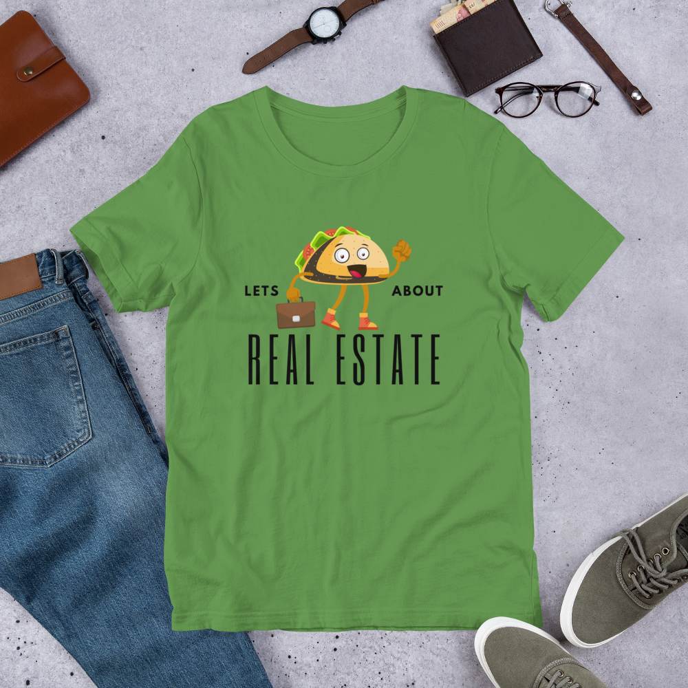 Short-Sleeve Unisex T-Shirt &quot;Lets TACO about Real Estate&quot; (Business Taco)