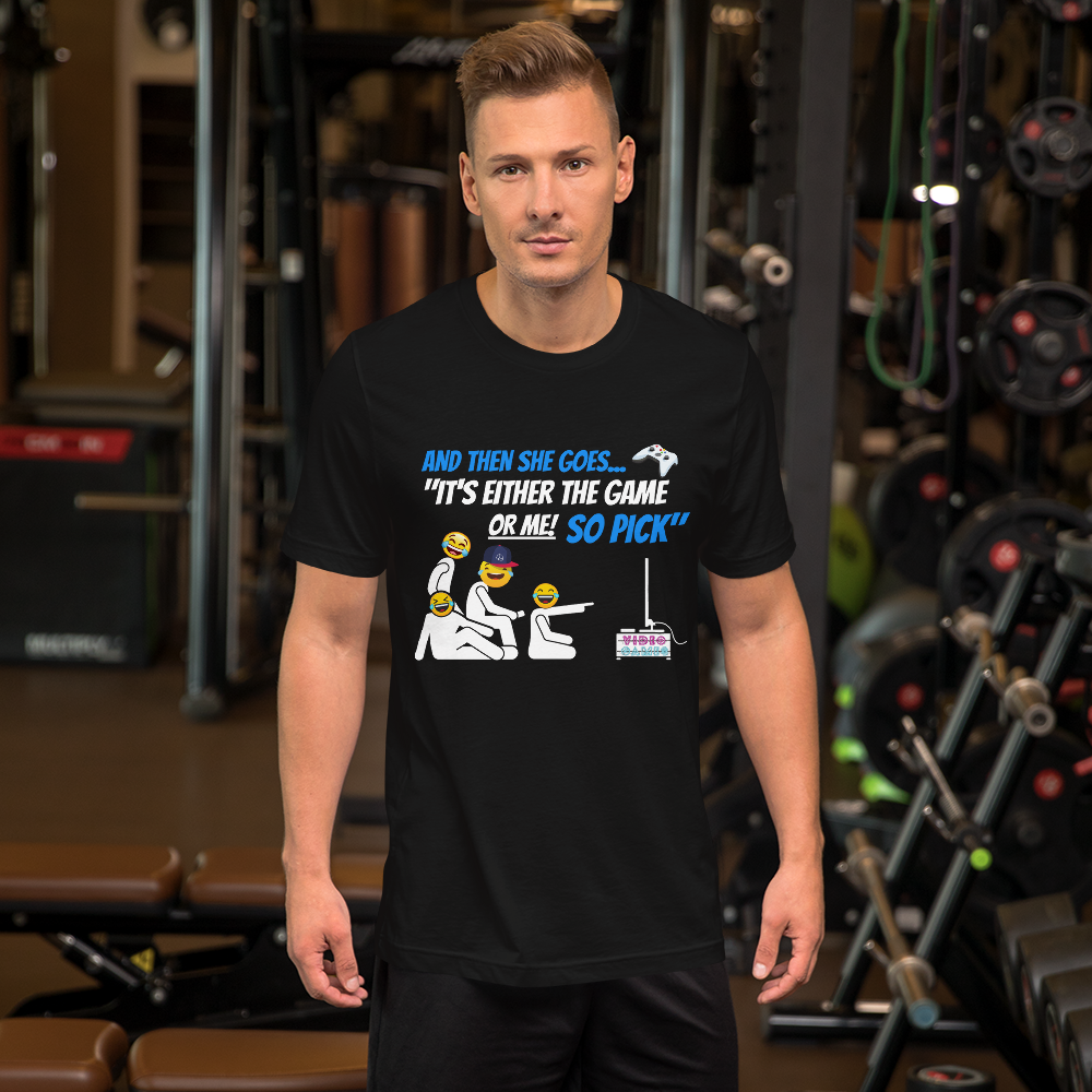 And Then She Goes...(Playstation Remote Blue) Short-Sleeve Unisex T-Shirt