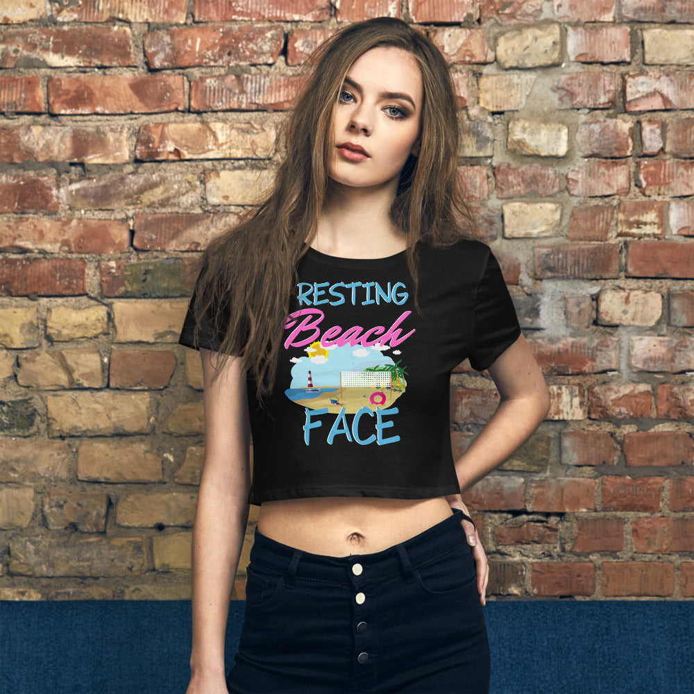 Resting Beach Face- Women’s Crop Tee