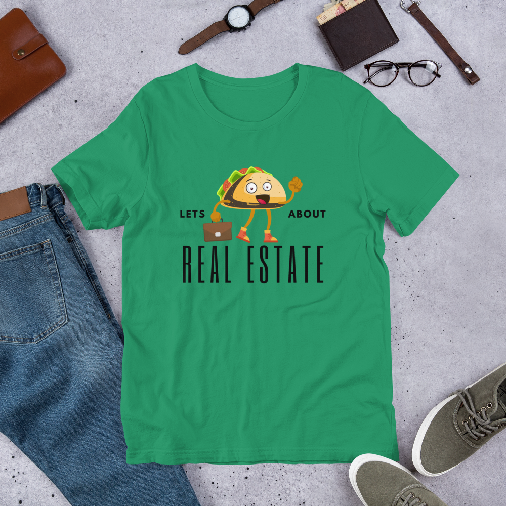 Short-Sleeve Unisex T-Shirt &quot;Lets TACO about Real Estate&quot; (Business Taco)