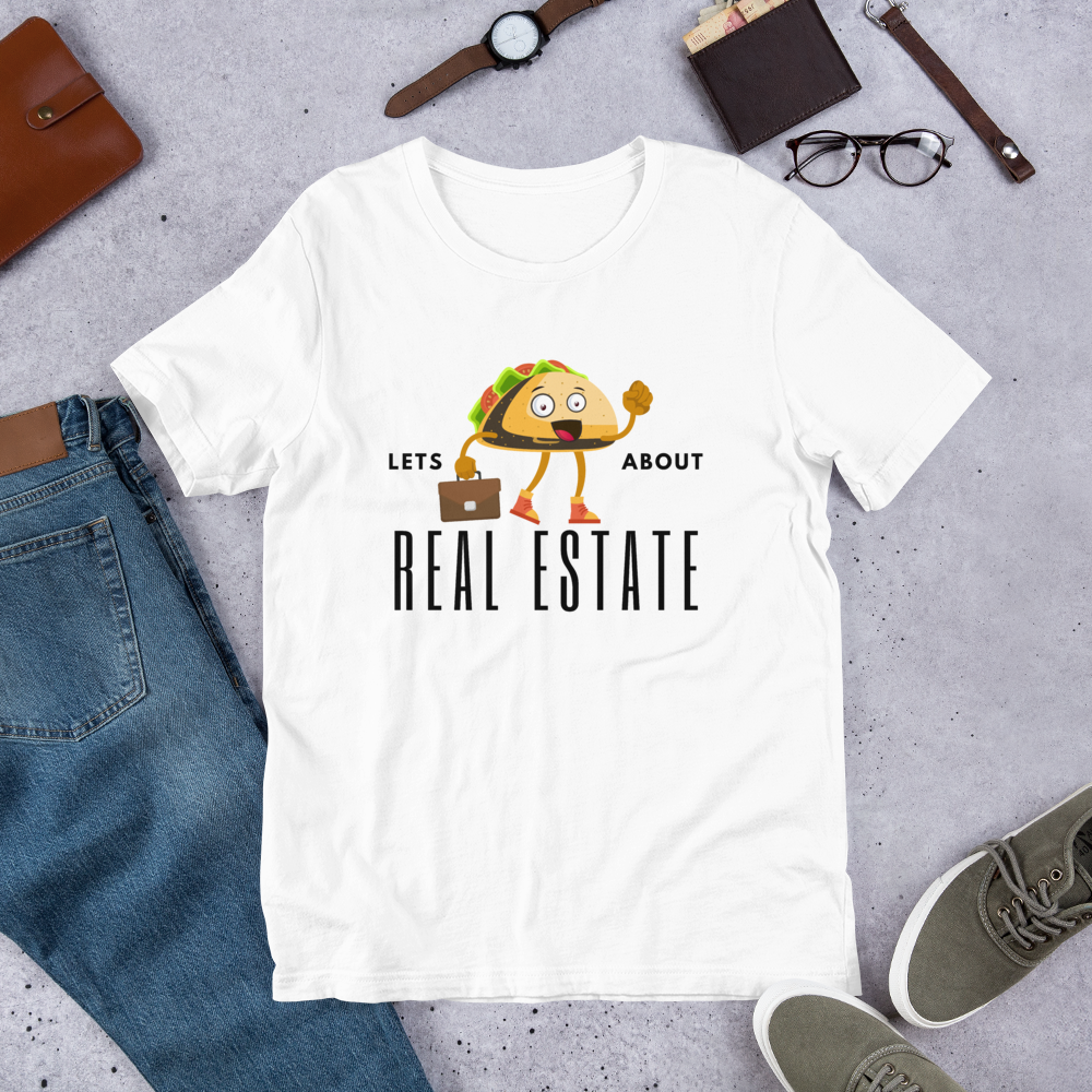 Short-Sleeve Unisex T-Shirt "Lets TACO about Real Estate" (Business Taco)