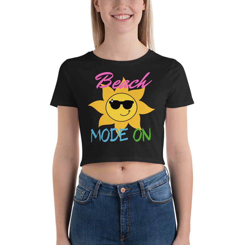 Beach Mode ON- Women’s Crop Tee